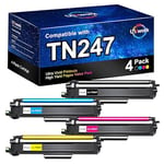 TRUE IMAGE TN247 TN-243CMYK Compatible Toner pour Brother DCP-L3550CDW  Toner TN243CMYK TN243 MFC-L3750CDW MFC-L3770CDW HL-L3210CW HL-L3230CDW  MFC-L3710CW TN 247 243 Noir Cyan Jaune Magenta Pack de 5 : :  Informatique