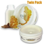 THE BODY SHOP Almond Milk & Honey Softening Body Butter 200ml Dry Skin TWIN PACK