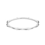 Gucci Link to Love 18ct White Gold Studded 4mm Bangle D - 17cm