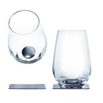 Silwy Magnetic Krystal Drinkglass Sett M/2 Glass Og Pads