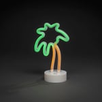 Gnosjö Konstsmide Dekorationsbelysning Palm med ljusslang, grön/gul LED, timer 6h 3xAA 3072-900