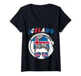 Womens Iceland, Icelandic Girl, Iceland Flag, Islandi V-Neck T-Shirt