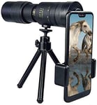 PJPPJH Télescope monoculaire à Zoom Super téléobjectif 10-300X40mm avec Support pour Smartphone et trépied pour Observation des Oiseaux sur la Plage Camping randonnée