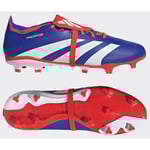 adidas Predator League Fold-over Tongue FG Advancement - Lucid Blue/Vit/Röd - Gräs (FG), storlek 44⅔