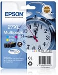 Genuine Epson 27XL Cyan/Magenta/Yellow Multipack (VAT Included) - Free P+P