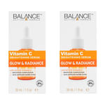 2x Balance Active Formula Vitamin C Brightening Serum 30 ml Glow & Radiance