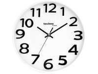 Technoline Wt 4100, Vägg, Quartz Clock, Rund, Vit, Plast, Batteri
