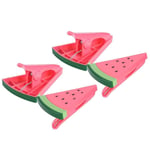 2X(4Pcs Beach Towel Clips for Sun Loungers, Watermelon Clips Plastic Windp