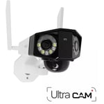 Ultra Secure - Caméra compatible UltraCAM - Détection intelligente / 2K+ / WiFi 2,4 & 5GHz / Grand angle 180° / Vision nocturne / IP66