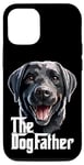 Coque pour iPhone 12/12 Pro The Dog Father Labrador Retriever Lab Dad Daddy Noir