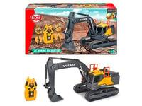 Dickie Toys — remote-controlled excavator — 2.4 GHz RC excavator, for outdoor use, with light and sound effects, construction site toys, for children aged 3 and up, yellow/grey 203729018