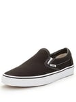 Vans Mens Classic Slip-On Trainers - Black/White, Black/White, Size 6, Men