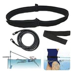 fgfh Swimming belt 4 meters adjustable swimming resistance belt swimming training rope durable swimming pool swimming belt resistance training (black)