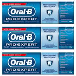 3 Oral-B Pro Expert Professional Protection Toothpaste Clean Mint 75ml