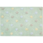 Lorena Canals stars - mint/tricolor (120x160 cm)