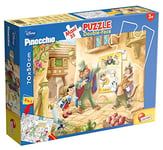 Lisciani - Disney Puzzle Pinocchio - Maxi Puzzle 35 Pièces - Double Face - Verso A Colorier - Jeu Educatif - A partir de 3 ans