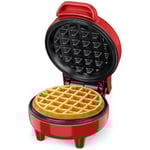 Minivåffeljärn, våffeljärn, färdig indikatorlampa, non-stick beläggning, svalt handtag, kompakt storlek Ed