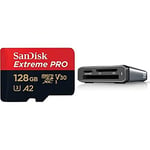 SanDisk Extreme PRO 128GB UHS-I microSDXC card + SD adapter + RescuePRO Deluxe With the SanDisk Professional PRO-READER Multi-Card for super-fast media transfers