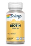 Solaray Time Released Biotin 5000ug for Hair & Skin 60 VegCaps