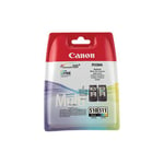 Canon PG-510/CL-511 Inkjet Cartridges + GP-501 Glossy Photo Paper 50 Sheets Value Pack 2970B017