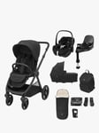 Maxi-Cosi Oxford Pushchair & Accessories with Pebble 360 Pro Car Seat and FamilyFix 360 Pro ISOFIX Car Seat Base Bundle, Twillic Black
