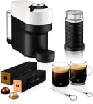 Nespresso Coffee Machine Baritsa Bundle includes Vertuo Pop Black and White 