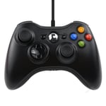 Le noir Manette de Jeu Filaire USB Pour la console Xbox360, Joystick, Contrôleur Pour PC Windows 7-8-10