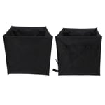 (Black) Large Capacity Foldable Fabric Storage Bin 60L Portable Fabric