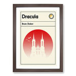 Big Box Art Book Cover Dracula Bram Stoker Framed Wall Art Picture Print Ready to Hang, Walnut A2 (62 x 45 cm)