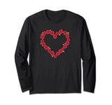 Coquette Heart Valentines Day Roses Symbol of Love Long Sleeve T-Shirt