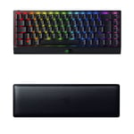 Razer Bundle of BlackWidow V3 Mini Hyperspeed (Yellow Switch) - Compact Gaming Keyboard in Qwertz, UK-Layout + Ergonomic Palm Rest for 65% Keyboards | Black