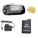 Pack Démarrage PSP Brite (PSP-3000 / PSP-3004) : Chargeur Secteur, Batterie Haute Capacité et Film de Protection écran - Straße Game ®