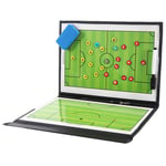 huaruoshui Foldable Magnetic Football Soccer Coaching Board Portable Professional Coach's Tactics Strategy Clipboard with an Erasable Write-Wipe Pen, Marker pieces and Eraser
