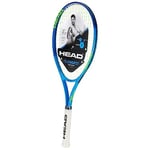 HEAD Ti. Conquest Tennis Racket - Pre-Strung Head Light Balance, Blue, 27 Inch Racquet - 4 1/4 in Grip