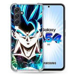 Cokitec Coque Renforcée en Verre Trempé pour Samsung Galaxy A54 5G Manga Dragon Ball Gogeta Visage