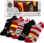 Harry Potter Socks 5 Pairs No Show Trainer Socks for Girls 12-3.5
