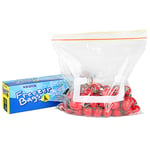 WRAPOK Ziplock Freezer Bags Large Gallon Seal Resealable Food Plastic Fridge Bag, 10.5 x 11 Inch - 50 Count