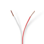 Nedis Højtaler Kabel | 2x 1.50 mm² | CCA | 100.0 m | Runde | PVC | Hvid | Folie