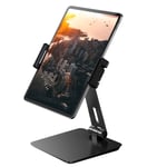 Tablet Stand Aluminum Alloy Maxonar iPad Stand Adjustable,360 Degrees,Foldable, Desktop Stand,Bracket, Compatible with iPad Pro 12.9,Air 2020,Mini 6,Galaxy Tab S8,A7 S7, Surface up to (4-14 inch) Gray