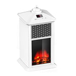 Space Heater, Portable Patio Heater with Remote and Realistic Flame & LED Display, Safe Electric Heater with Tip-Over & Overheat Protection for Outdoor Indoor Use