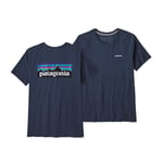 Patagonia P-6 Logo Organic Cotton Crew T-Shirt, t-skjorte dame New Navy 38587 NENA M 2021