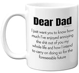Funny Dad Gifts from Daughter Son - Dear Dad Mug - Fathers Day Mug, Christmas Birthday Gift for Dad, Gifts for Dad from Son, Dishwasher Microwave Safe Coffee Mugs Tea Cup - Made in UK