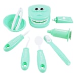 JKKJ Doctor Playsets Kids Pretend Play toy - 9Pcs Dentist Check Teeth Model Set Medical Kit For Doctors Role Play -Educational Model Learing Toys-Teach Kids Brush Teeth Correctly