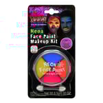 Sminkset lyser i UV Neon Halloweensmink multifärg one size