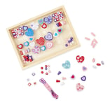 Sweet Hearts Wooden Bead Set 120+ Beads 5, Jewellery Cords - Melissa & Doug14175