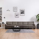 vidaXL 5-personers sofa stof gråbrun