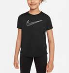 NIKE DriFIT One Tee Black Girls jr (Storlek: XL)