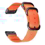 Garmin Fenix 7/6/6 Pro/Forerunner 945/935 etc. Klockarmband i nylon - Orange