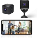 Trådlös WiFi Mini Kamera - HD 1080P Hemkamera Bärbar Övervakningskamera Säkerhetskamera, Nattseende, Fjärrvisning Säkerhet med APP