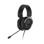 ASUS TUF Gaming H3 Gun Metal Gaming Headset with virtual 7.1 Surround, Tough stainless-steel headband and fast cooling ear cushions for PC, PS4, Xbox One and Nintendo Switch